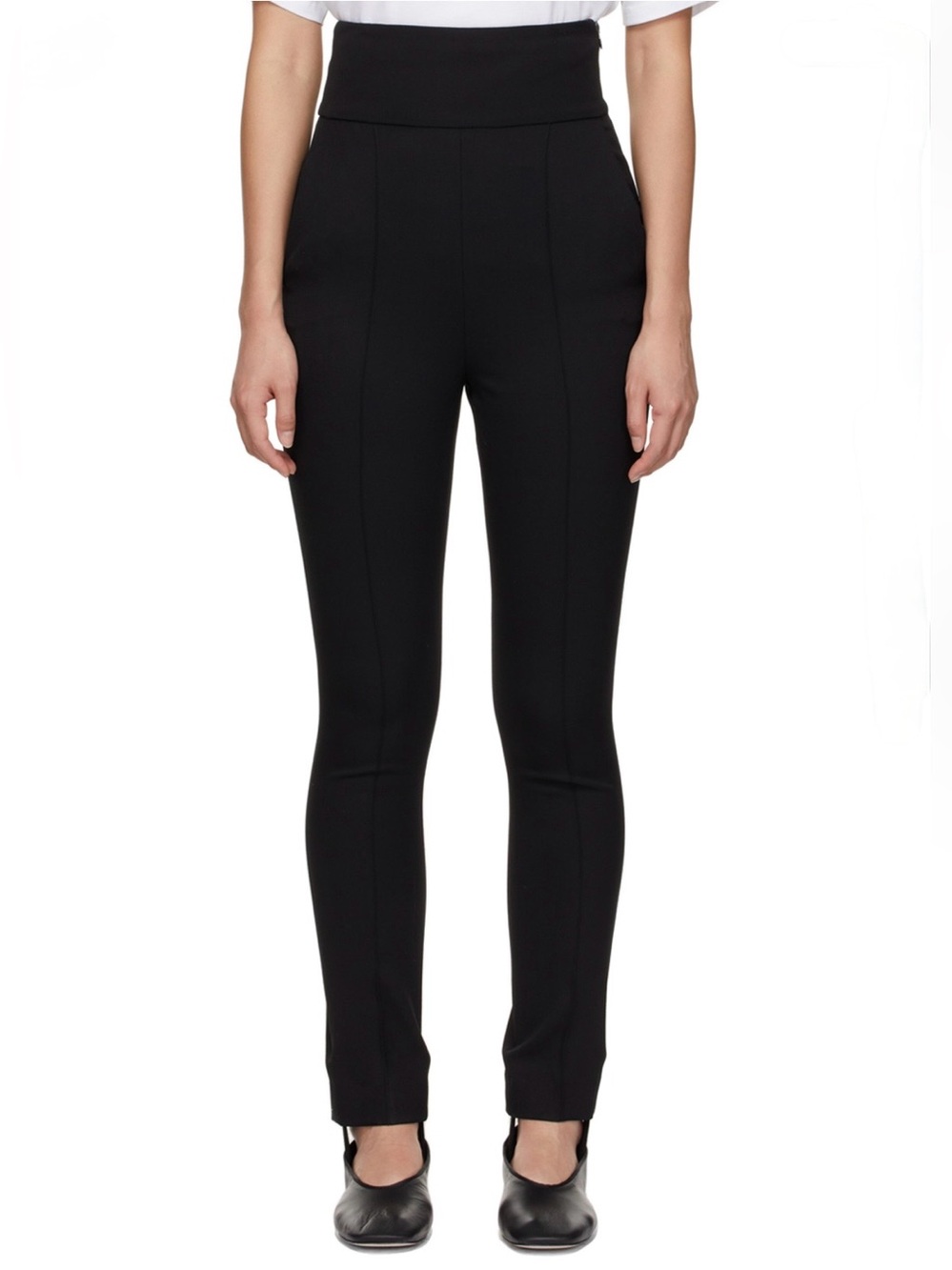 LouLou Studio Black Wool Pinzon Trousers